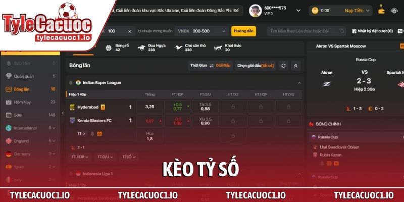 Kèo tỷ số - Bí kíp soi tỷ lệ cược bóng đá chuẩn 1 Kèo tỷ số